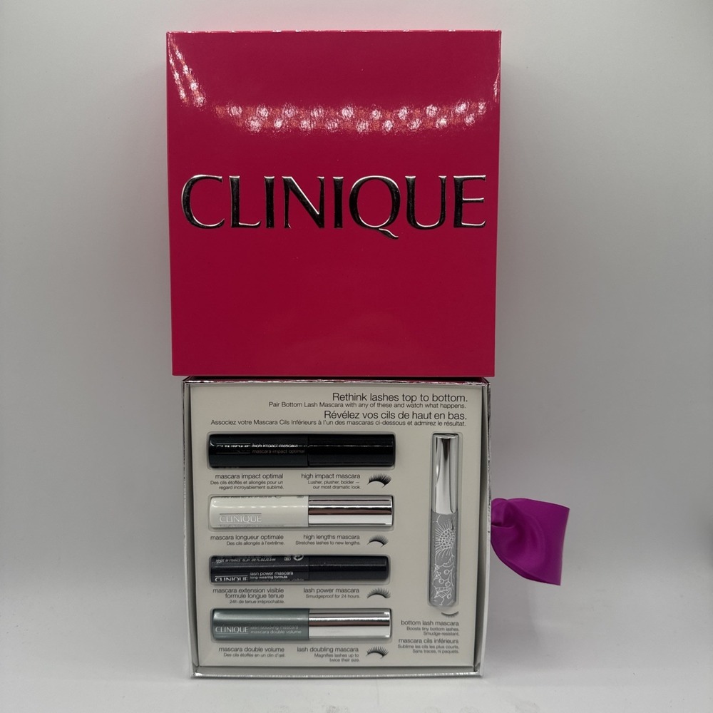 Discontinued Clinique Lashes Top To Bottom Mascara Set BLACK NIB Rare
